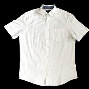 Men’s White Button Down Shirt Sz Lg